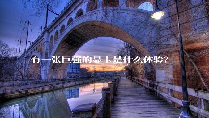 有一张巨强的显卡是什么体验？