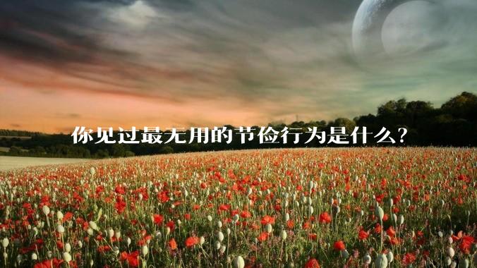 你见过最无用的节俭行为是什么？